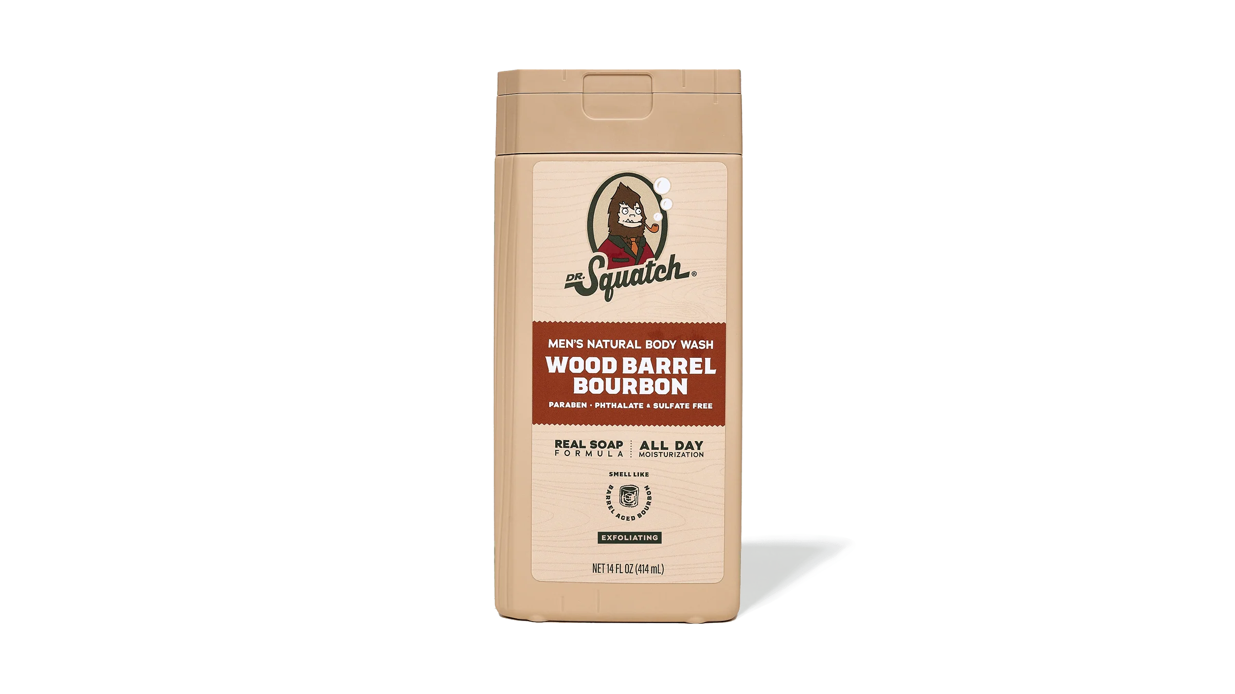 14 oz Wood Barrel Bourbon Exfoliating Body Wash