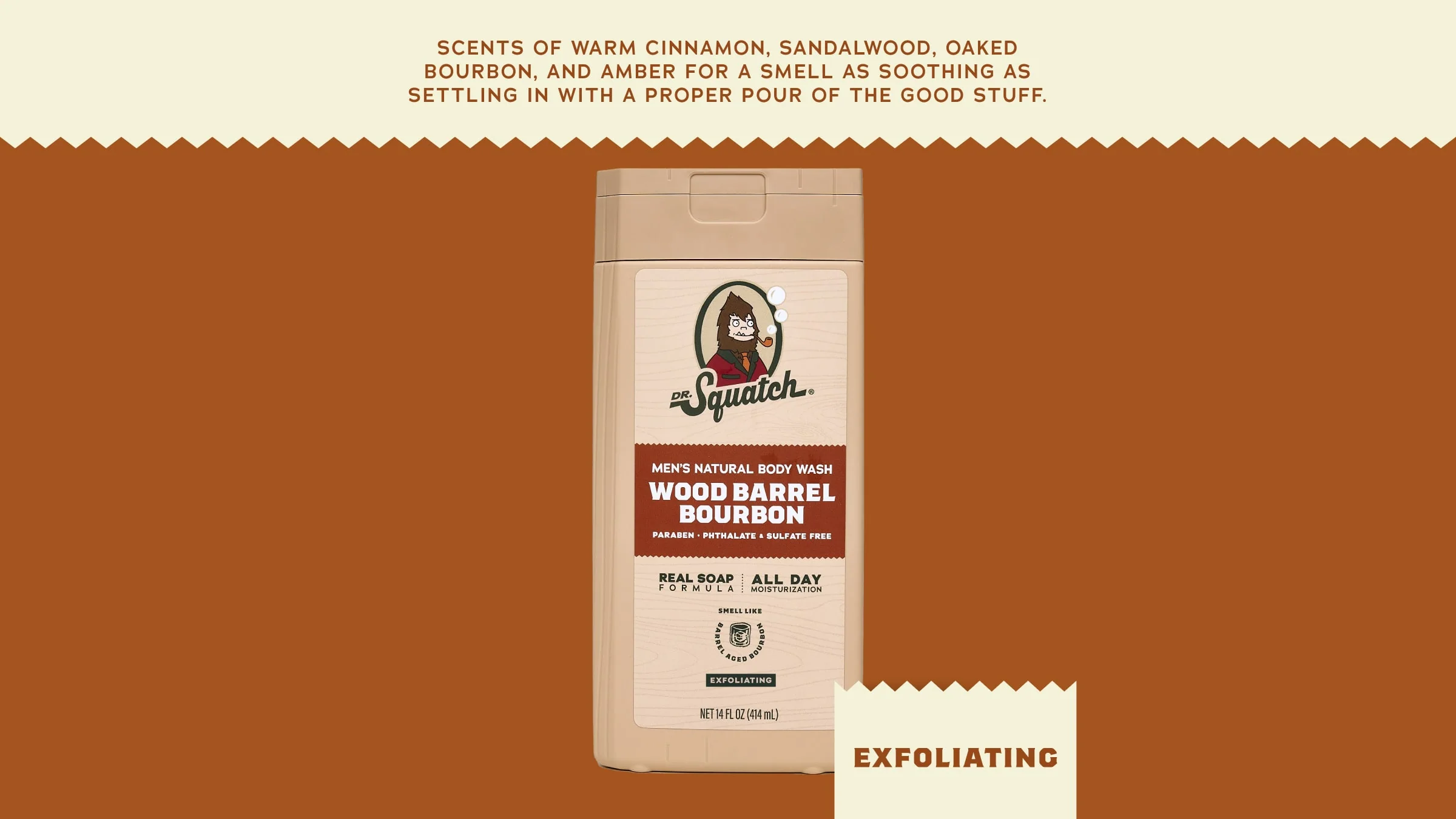 14 oz Wood Barrel Bourbon Exfoliating Body Wash 5 14 oz Wood Barrel Bourbon Exfoliating Body Wash
