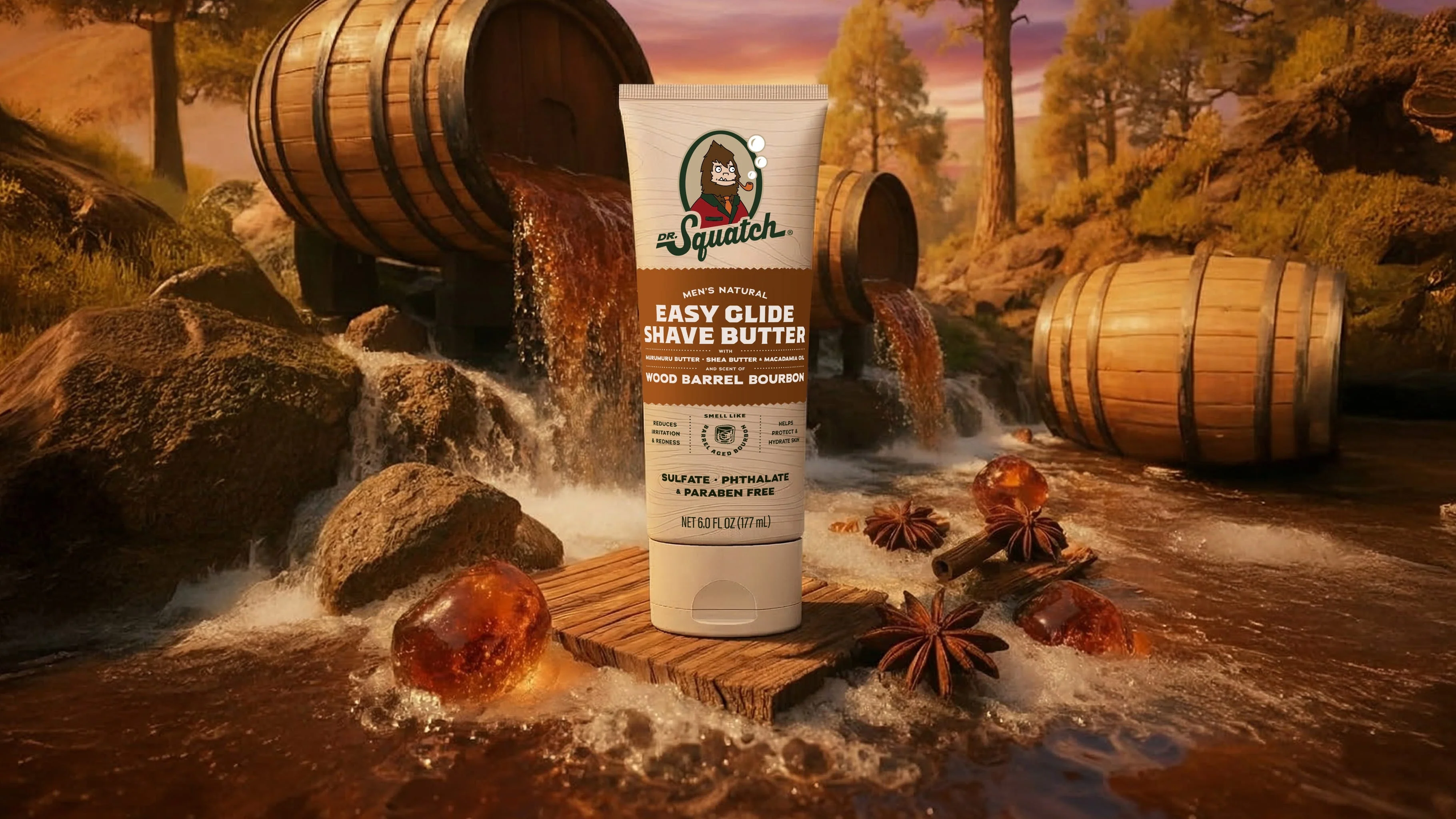 Easy Glide Shave Butter Wood Barrel Bourbon 2 Easy Glide Shave Butter Wood Barrel Bourbon